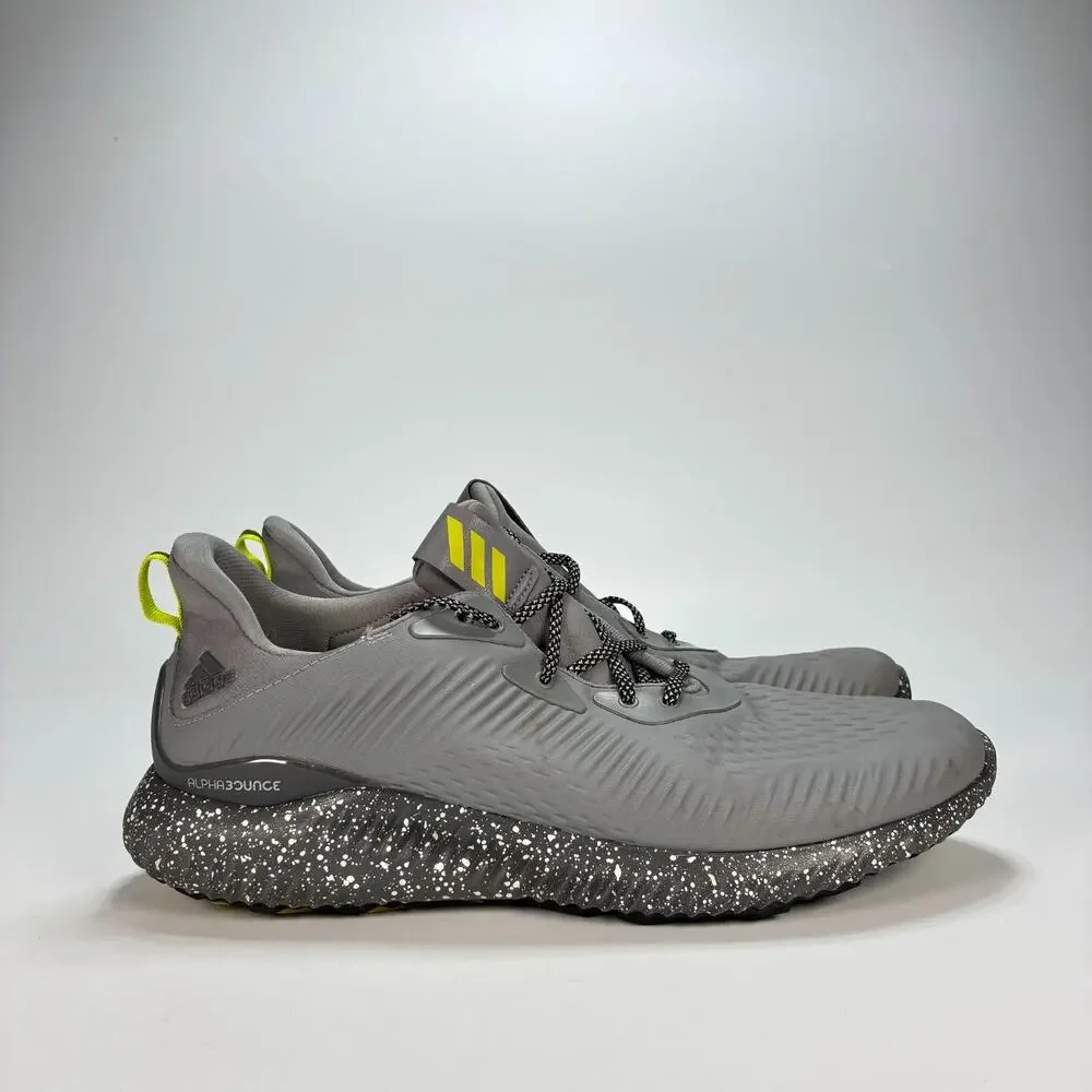 Adidas Alphabounce All Terrain Grey Athletic Running Shoes BW1224 Men’s Size 12 - Picture 1 of 11